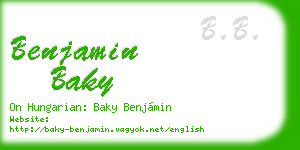 benjamin baky business card