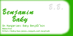 benjamin baky business card